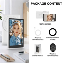 Magnetic Phone Vlog Selfie Monitor, High Definition Screen Display - Rechargeable 3.6V Dual Power (Battery/USB), Compatible With IOS And Android Phones, With Remote Control, Wireless Rear Camera Monitor, Suitable For Live Streaming, Content Creation, Selfie, Video Recording - Multicolor - View 11