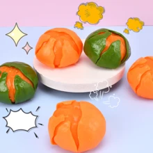 1pc Creative Peeled Orange Squeeze Toy, Stress Relief Squeeze Toy, Prank Gag Toy