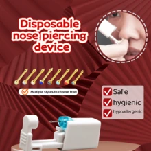 Second-Generation Disposable Nose Piercing Tool, Stainless Steel Nose Stud Piercing Gun For Ear And Nose Piercings
