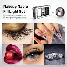 APEXEL 15X Phone Macro Lens With LED Fill Light, 15X Macro Lens + 17mm Thread Lens Adapter Compatible With Iphone And Almost Smartphone - Black - View 13