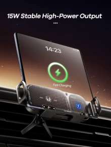 REMAX Sạc nhanh không dây 15W cho ô tô với chức năng mở rộng và xoay một chạm; Phù hợp với mọi loại điện thoại thông thường/điện thoại gập; Bộ sạc Type-C tương thích với Apple/Android; Phụ kiện cần thiết cho điện thoại gập; Đồ dùng cho ô tô; Phụ kiện ô tô khi đi du lịch - SD01 - Xem 3