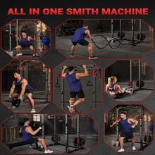 CuisinSmart Power Cage,1200LBS Multi-Function Power Cage,Power Rack For Home Gym With Dual Pulley Systems&More Training Attachments, Weight Workout Machine - màu đen - Xem 8