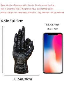 1个手工树脂香炉 - 艺术阴阳设计，黑白象征图案，高品质树脂家居装饰品，神秘节日礼物（万圣节、圣诞节、感恩节） - 无需用电，香薰棒架，具有文化象征意义的装饰品，精美图案 - 彩色 - 查看 7