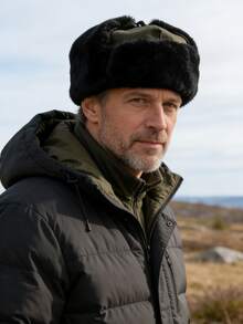 1 pieza Gorro Ushanka de protección de oídos de unicolor para hombre para otoño/invierno, adecuado para actividades al aire uso diario, retro y versátil, opción de regalo ideal para personas mayores - Ver 6