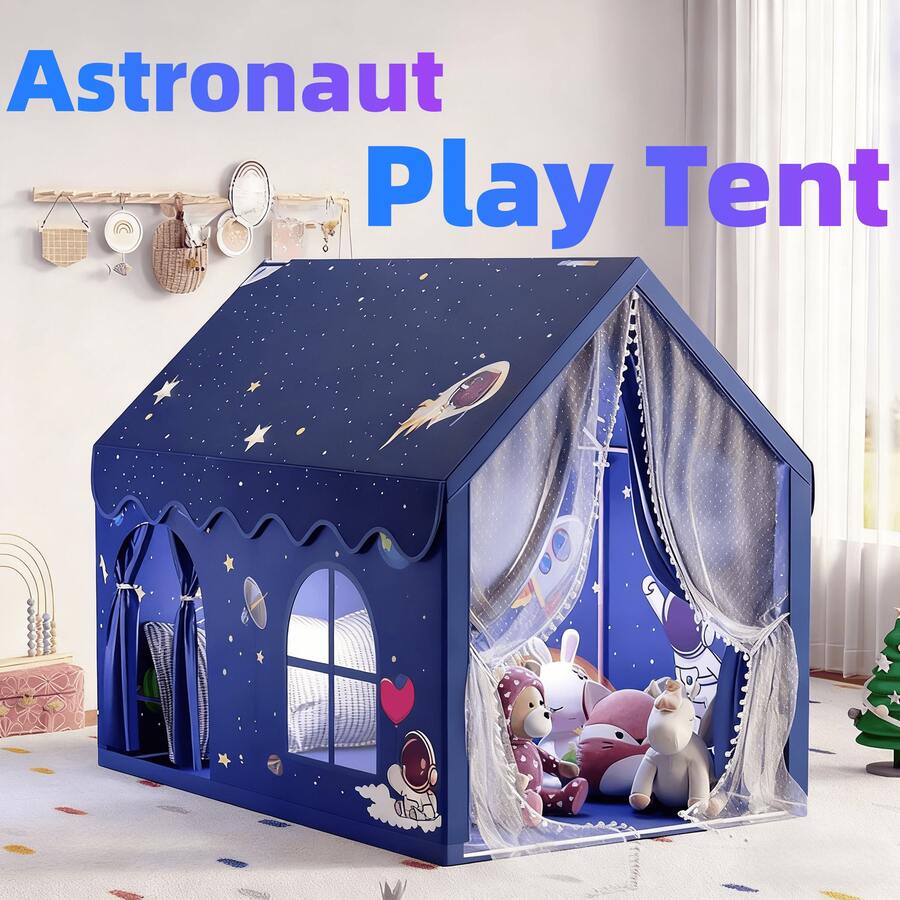 1pc Astronaut Space Theme Family Entertainment Interactive Tent (Excluding Lights). Made Of Removable Oxford Cloth, Ideal Christmas Or Birthday Gift. - Astronaut - View 1