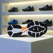 Men's Athletic Shoes For Gym And Running Fitness Men's Gym Shoes Promotion Style, Comfort And Performance At An Affordable Price Simple Athletic Lace-Up - 黑色/橙色 - 查看 3