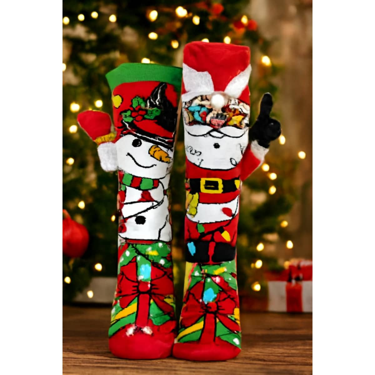 Colorful Long Socks Fun Unisex Merry Christmas 3D Spring/Autumn - Christmas 9 - View 1