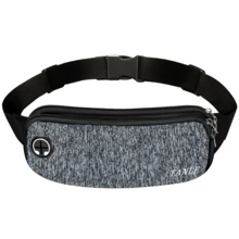 Outdoor Sports Waist Bag, Men's And Women's Fitness Running Storage Bag, Waterproof Mobile Phone Waist Bag, Close Fitting Cycling Water Bottle Waist Bag - 灰色 - 查看 2