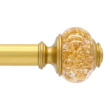 Single-Piece Gold Foil Decorative Curtain Rod The Gold Foil Design Adds High-End Elegance To Your Home, Featuring A Sturdy, Durable Waterproof And Rust-Proof Iron Rod Body, Complemented By An Even More Attractive Gold Foil Finial. Recommended As A Christmas Gift. - Nhiều màu - Xem 2