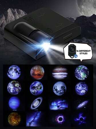High Definition Star Projection Lamp, With Planet & Landscape Patterns, Simple To Use, AAA Battery Powered; LED Night Light Projector Decor For Bedroom, Gaming Room, Birthday Gift, Holiday Decoration, Photography Backdrop, Home Atmosphere