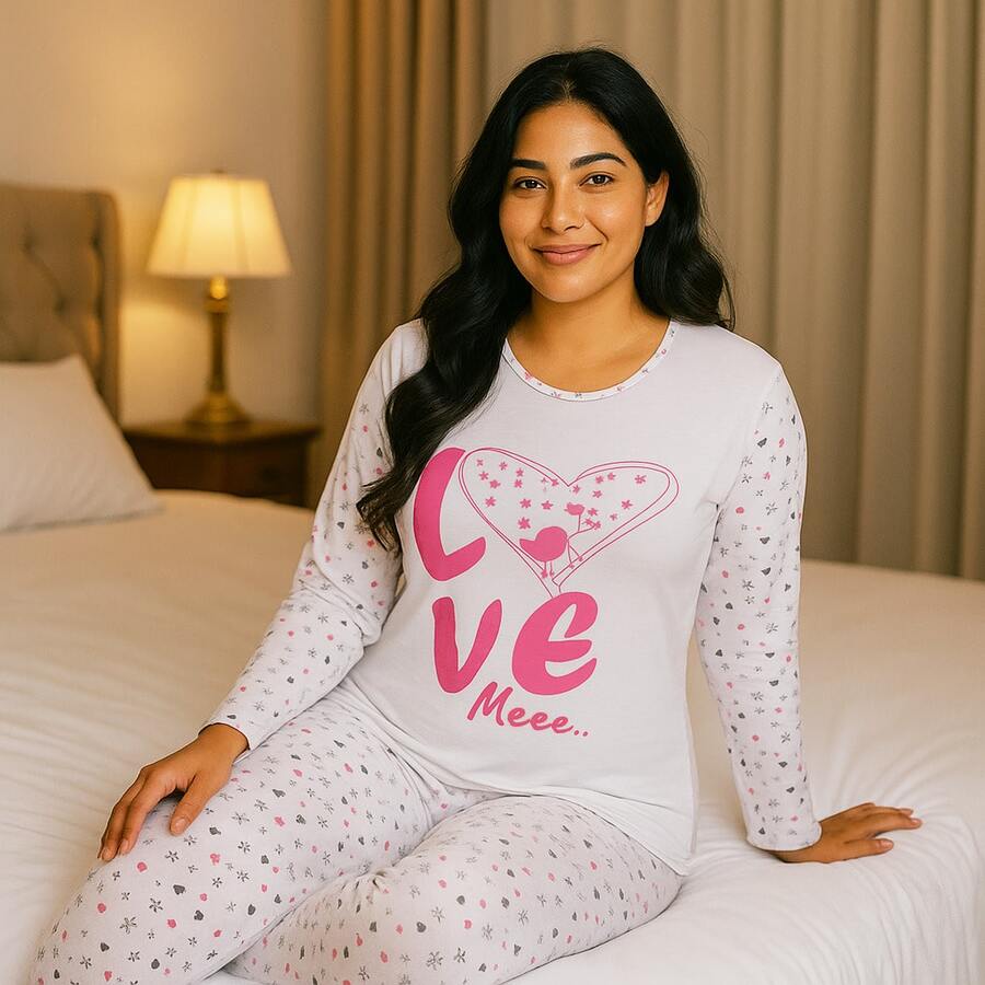 Pijama De Animal Print Frio Inverno Feminino Adulto Manga Longa PJLEA036