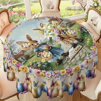 36 st/set Vintage glad påskduk, påskhareägg och lantlig design, vår- och sommarborddekoration, påskgåva, perfekt för inomhus- och utomhusfest/heminredning, påskdekorationer, lantlig inredning