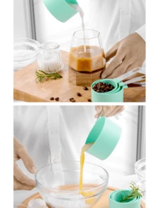 8pcs Measuring Cups & Spoons Set, Stackable Cups And Spoons, Nesting Measure Cups With Stainless Steel Handle, Kitchen Gadgets For Cooking & Baking - Multicolor - View 11