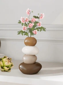 تمثال من الراتنج بشكل غزال، بموضوع إناء هندسي، مناسب لأنواع مختلفة من الغرف، رائع لديكور عيد الميلاد والشكر والعام الجديد والأعياد العامة، لا يحتاج إلى طاقة.