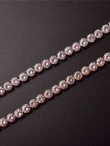 8英寸男士时尚简约网球链手链，链轻盈奢华嘻哈风格，适合日常佩戴 - 波浪手鍊 - 查看 2