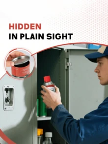 1pc Decorative Iron Tin Can, Creative Money Saving Box, Can Store Cash, Watches And Other Valuables, Suitable For Travel - Red - View 7