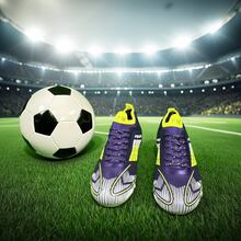 2026 New Professional Gradient Outdoor Football/Soccer Shoes For Teenagers And Adults, Large Size Outdoor Training And Match Specialized Sports Shoes, Suitable For Competitive Games And Daily Training - Violet Purple - View 3