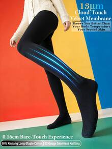 Quần legging nữ cỡ lớn, mỏng, lót lông cừu, cạp cao, phù hợp với cân nặng 80-250 lbs, cỡ extra large dành cho phụ nữ có thân hình đầy đặn. Chất liệu cao cấp, siêu mềm mại, thoải mái và ấm áp. Lý tưởng cho bà bầu, mặc nhà hàng ngày, giữ ấm và chống lạnh. - màu đen - Xem 5