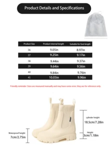 Women's New Elastic Rain Boots, Mid-Calf Rain Boots, Chelsea Waterproof Anti-Slip Rain Boots, Suitable For Outdoor Wear Insulation, Galentines, Puppy, Carnival,Spring Summer Picks,Brides Maid Gifts,Room,Bedroom Decor,Beach,Travel,For Men,For Women,Vacation - Multicolor - View 11