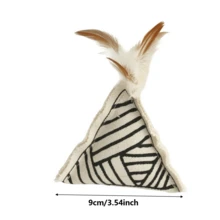 Cute Cat Toys, Cat Toys For Indoor Cats, Canvas Material With Artificial Feathers(Random Style), Chew Cat Toy, Teeth Cleaning Toy For Indoor Kittens