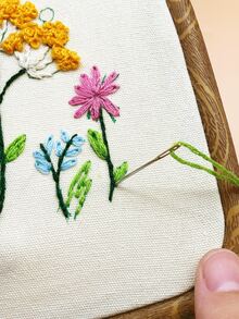 20pcs Gold Tail Hand Sewing Needles With Pink Needle Case, For Embroidery Or Sewing - Multicolor - View 4