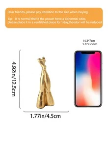 1件金色手脚雕塑优雅树脂家居装饰手雕像，多功能爱情摆件，完美适用于卧室、办公桌、橱柜、婚礼（金色手）