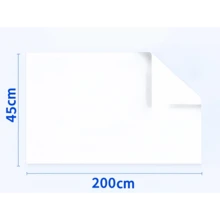 1卷自粘白板/黑板墙贴，带板擦，办公及家居装饰帆布留言板（卷内含刀+白板笔+抹布，可移除贴纸和薄膜卷包装在一起，需要展开薄膜才能看到可移除贴纸）