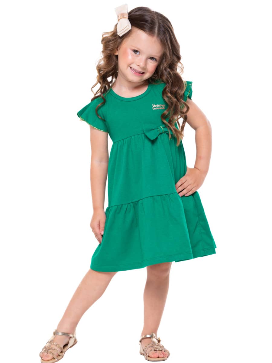 Choose Your Dress 3 Marias Girls' Clothing 100% Cotton Comfortable Children's Dress - V3006 - 查看 1