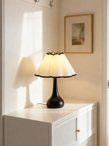 1pc USB Powered Black & White Retro Desk Lamp, Suitable For Bedside, Hostel, Dining Room, Camping, Minimalist Warm Light Atmosphere Lamp - Black - View 6