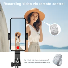 Multifunctional Ring Remote Control, Round Design, Suitable For Phone Selfie Shutter, Can Control Phone Or Tablet Page Turning, Volume Adjustment, Pause And Other Functions, Supports , IOS And Android Systems. Built-In 30mAh Battery - Multicolor - View 4