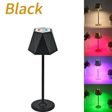 Đèn bàn LED hiện đại 1 chiếc với pin sạc 1800mAh, 16 chế độ ánh sáng RGB, điều chỉnh độ sáng cảm ứng và đế chắc chắn - Thích hợp cho phòng ngủ, quán bar, quán cà phê, ánh sáng trắng ấm có thể điều chỉnh, đèn quầy bar | Đèn bàn hiện đại | Đèn có thể điều chỉnh độ sáng - Nhiều màu - Xem 12