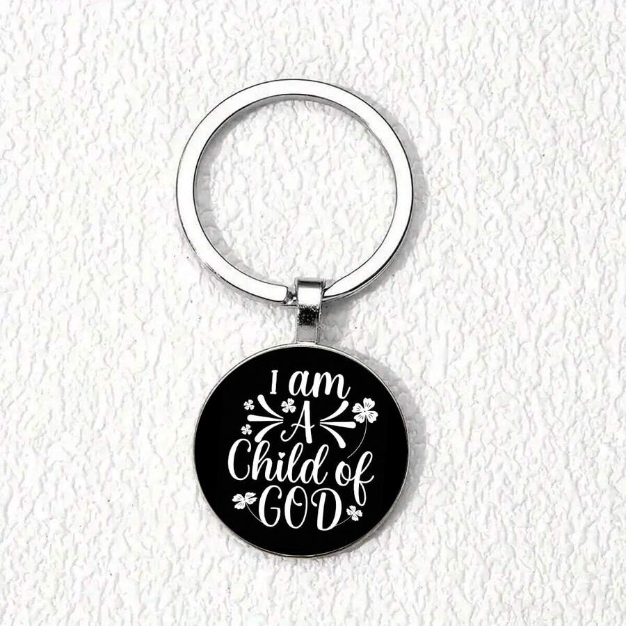 1pc "I Am God's Child" Metal Keychain - Multicolor New-2 - View 1