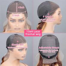 Ombre Lace Front Wig Human Hair 28 30 Inch 13x4 Straight Highlight Wig Human Hair 250% Density 4/27 Colored Honey Blonde HD Lace Frontal Wigs For Women Glueless Pre Plucked With Baby Hair Parties Travel Birthday Celebrations Cosplay Graduations Weddings Back To School Daily Life Christmas New Year - SP4/27 - 查看 7