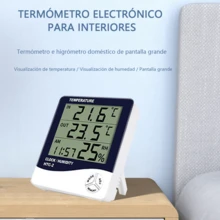 Termómetro Higrometro Digital Interior y Exterior + Medidor Temperatura y Humedad con Sonda + Reloj Despertador Fecha Integrado + Pantalla Grande LCD Fácil Lectura + Montaje en Mesa o Pared + Sensor Externo Cable 1.5m + Para Casa/Cuarto Bebé/Invernadero/Acuario/Refrigerador + Memoria Máximo Mínimo + Termohigrómetro Ambiente Hogar Oficina + Diseño Compacto 9.2cm Blanco Azul + Indicador Comfort Zone + Alimentación 1 Pila AAA + Termómetro Digital para Habitación + Control Humedad y Temperatura + Ideal Dormitorio Cocina Garaje - Azul y blanco - Ver 9