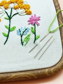 20pcs Gold Tail Hand Sewing Needles With Pink Needle Case, For Embroidery Or Sewing - Multicolor - View 5