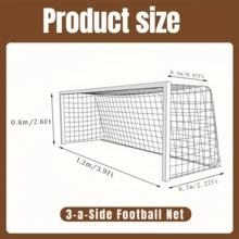 1 个足球球门网，标准尺寸，PE 材质，适用于足球比赛训练、场地练习、足球训练辅助工具，易于安装且耐用的足球球门替换网（不含球门柱） - 白色 - 查看 7
