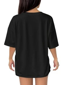 Payera caieta ujer daa cueo ondo ana corta etapado GRAFICO DE CAAVERA OÑO ACE KU GRAPHIC - Negro - Ver 4