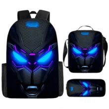 1 Piece Of Mechanical Wind Three Pieces Suit 31*43cm Polyester Fiber Cloth Backpack, Large Capacity Storage Bag, Backpack Office And School Supplies Suitable, Office, Commuting, Back To School Season - Multicolor - View 5