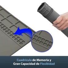 Vmingo Tapete Alfombrilla Gris Silicona Resistible Calor Almohadilla Antiestatica Reparacion Electronica Celular - Gris - Ver 3
