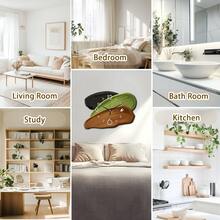 一套不对称切割人造木纹静音挂钟，尺寸30-40厘米/11.81-15.75英寸，电池供电（不含电池），适用于书房、客厅、厨房、咖啡厅、圣诞节、新年、母亲节、父亲节、婚礼、朋友礼物和家居装饰，白色背景上三种叶子颜色