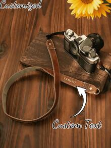 Personalisierter Retro-Kamera-Trageriemen - Individuell anpassbarer Namens-Kamera-Schultergurt, Schnellverschluss-Lederriemen aus PU, geeignet für DSLR/Systemkameras/Filmkameras, kann als Umhänge-/Schulter-/Halsgurt getragen werden - Geschenk für Fotografen, Männer und Frauen (Geburtstag, Jahrestag), Kamera-Trageriemen für Fotografen, exquisites Accessoire, handgefertigt, Valentinstag, Neujahrsgeschenk - Verschiedenfarbig - Übersicht 2