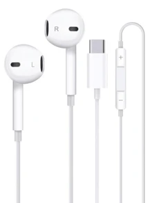 C 型有线耳机，USB C 耳机，耳塞式音频耳机，电子通话和音乐低音立体声入耳式耳机，适用于 iPad/PC