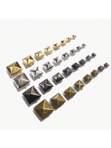 100/200pcs/Pack Metal Spikes Square Studs Rivets Punk Rock Leather Craft Four Claw Rivets On Clothes Shoes Bracelets