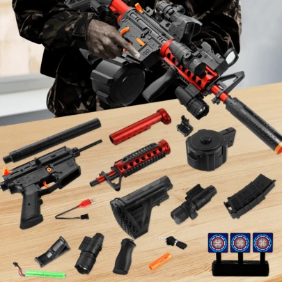 Exclusivo de México: Juego de pistola de juguete para adolescentes, con instrucciones incluidas, fabricado en ABS duradero, juguete para exteriores para niños, envío gratis. ¡Compra ahora y obtén un regalo!