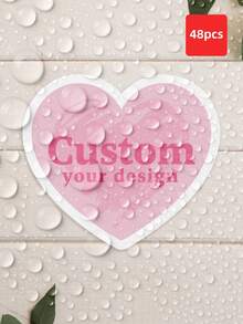 1-96张定制心形贴纸 - 透明防水防油贴纸，可定制照片、图案、标志和文字，适用于节日装饰、生日礼物、新年礼物、礼品包装、信封、情侣、家人、父母、朋友等 - 非常适合婚礼、情人节、母亲节、父亲节、生日派对、周年纪念日 - 多色2 - 查看 17
