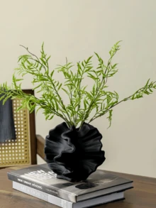 1个创意抽象花卉花瓶，白色花朵造型装饰花瓶，简约波西米亚北欧风格，适用于现代农舍装饰、客厅、厨房、卧室、餐桌、办公室 - 彩色 - 查看 14