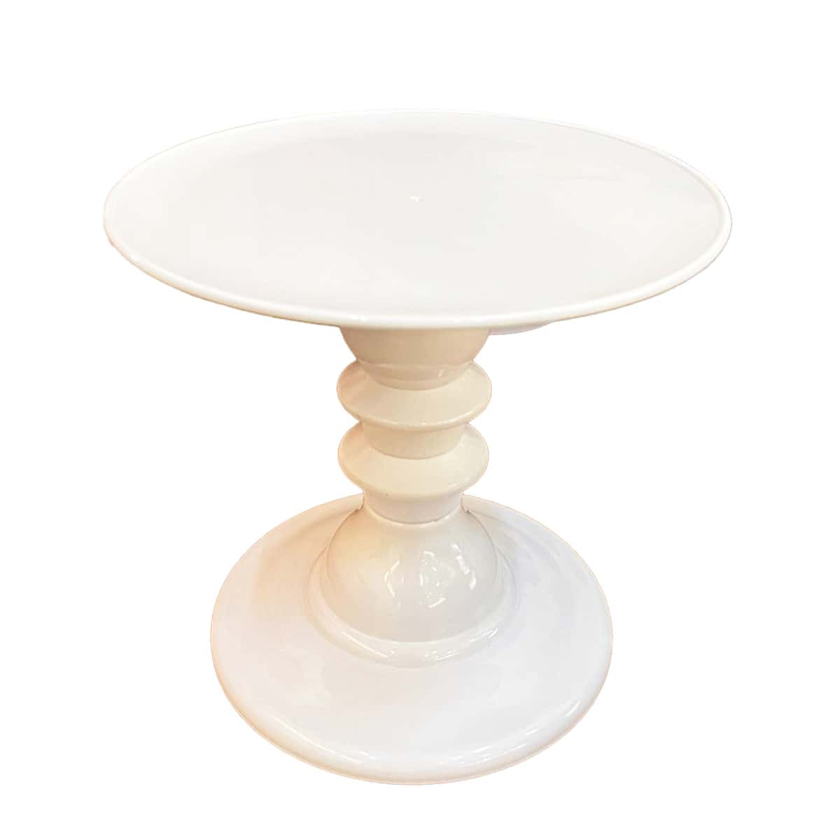 Mosaic Plate With Turned Base, 19.5 X 22 Cm, Decorative, ABS Plastic - White - View 1