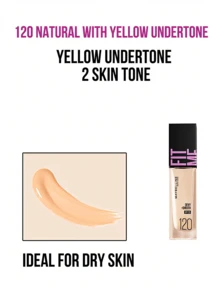Maybelline Feliete 保湿粉底液 SPF 25 #120 自然黄，5/30ml 可选，24 小时持久保湿，10 秒快速上妆，三效合一配方，自然妆效，持久滋养，三步轻松上妆，适合黄调白皙干性肌肤，打造无瑕日常妆容