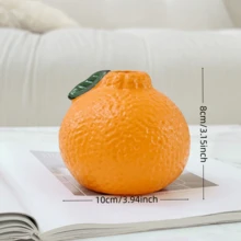 1/3pcs Orange Flower Vase Decor, Crafts Tabletop Decoration For Living Room - Multicolor - View 4
