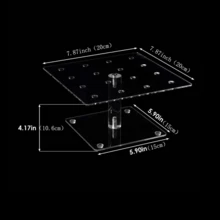 1 Set Acrylic Dessert Stand, Candy Tray Holder Suitable For Party, Wedding, Birthday Dessert Table Display - Clear - View 5